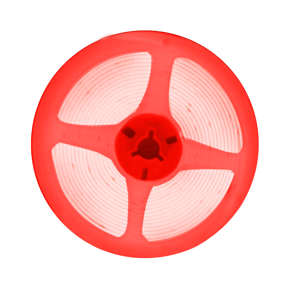 5m LED COB Strip 480L/M 24V, Red with RF Dimmer and 25W Plug & Play Power Supply