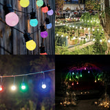 13 Meters RGB String Light Kit, 5V 5W (20 RGB Bulbs + IR Remote + UK Adapter)