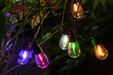Solar RGB Meteor Show String Lights for festive season, 10 Meters 10 Lamps, IP44
