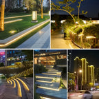 10 Meter Solar LED Strips with Silicon cover, IP65, 6V 8W Solar Panel with 6000 mAh battery, Remote Included. 3000K