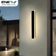 Outdoor Acrylic Black Wall Lights, 60 x 8 cms, 12W Waterproof, IP65, Warm White