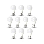 Pack of 10 A60 B22 LED Light Bulb, Bayonet Cap (BC) 9W A60, Equivalent to 100W, Ultra Bright 800Lm Non-Dimmable - 4000K