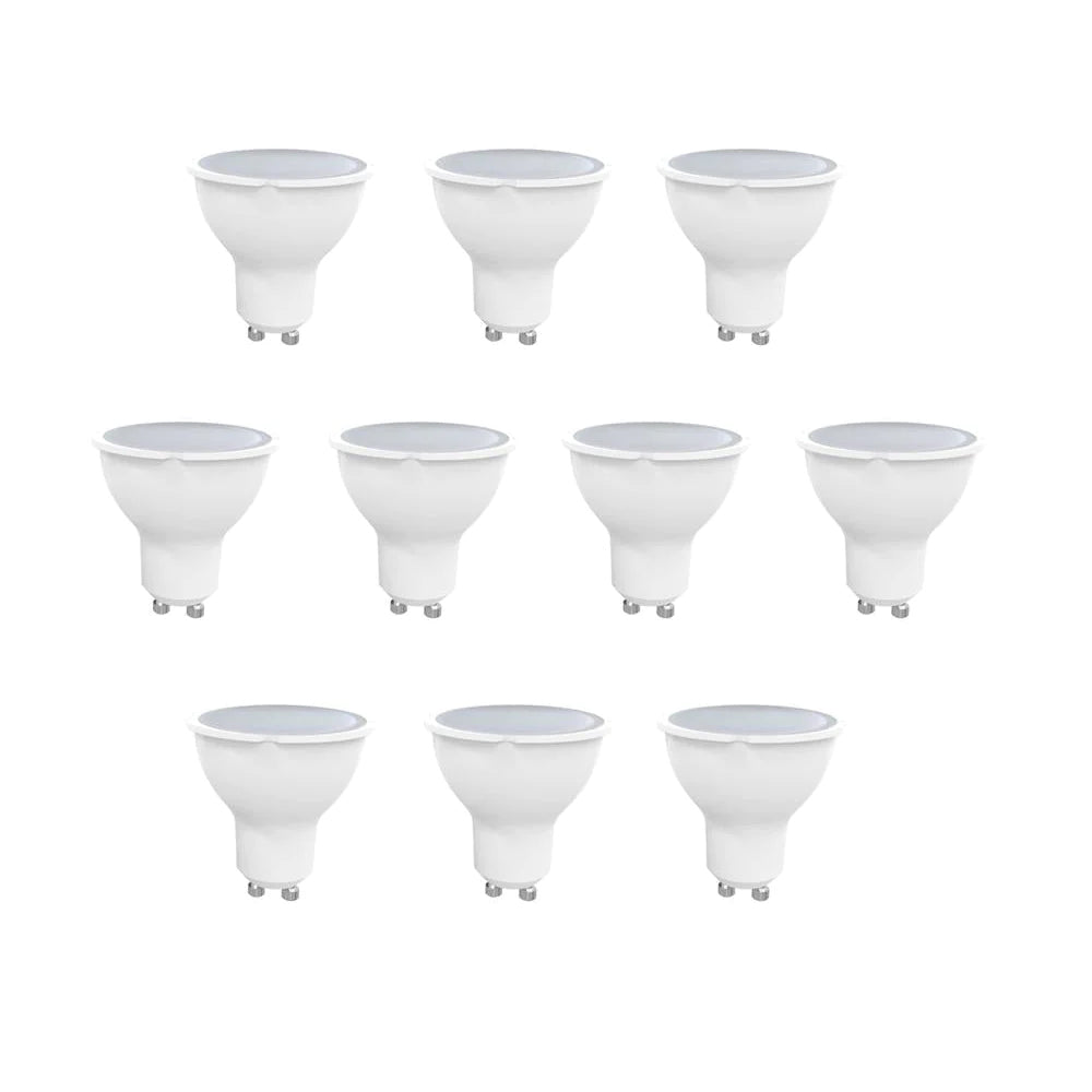 Pack of 10 5W GU10 LED Bulb, Replacement 50W Halogen, 400lm, Non-Dimmable