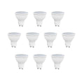 Pack of 10 5W GU10 LED Bulb, Replacement 50W Halogen, 400lm, Non-Dimmable - 3000K