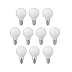 Pack of 10 units, LED E14 Small Edison Screw Golf Ball P45 Bulb, 4W (equivalent to 25W), Day White, 20000 hours life, 2 Years Warranty - 6000K
