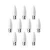 Pack of 10 units, B22 LED Light Bulb, Warm White Candle Bulb C37, 35W Incandescent Equivalent, 3W 320lm Bayonet Lightbulb - 6000K