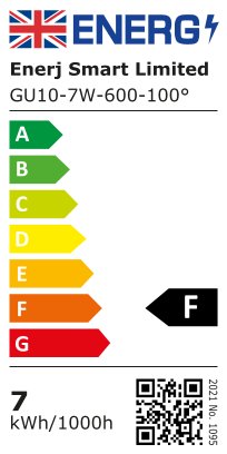 Pack of 10 units GU10 Led Light Bulbs, Warm White, 60W Halogen Bulb Equivalent, 7W, Bright 560 Lumens, 120 Degree Beam Angle - 6500K