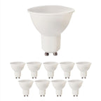 Pack of 10 Units, Dimmable GU10 LED Bulbs, 7W (50/60W Halogen Replacement), 120° Wide Beam, 500LM Recessed Lighting Bulbs - 3000K