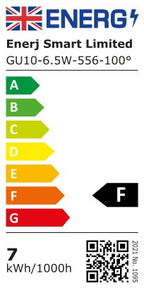 Pack of 10 Units, Dimmable GU10 LED Bulbs, 7W (50/60W Halogen Replacement), 120° Wide Beam, 500LM Recessed Lighting Bulbs - 3000K