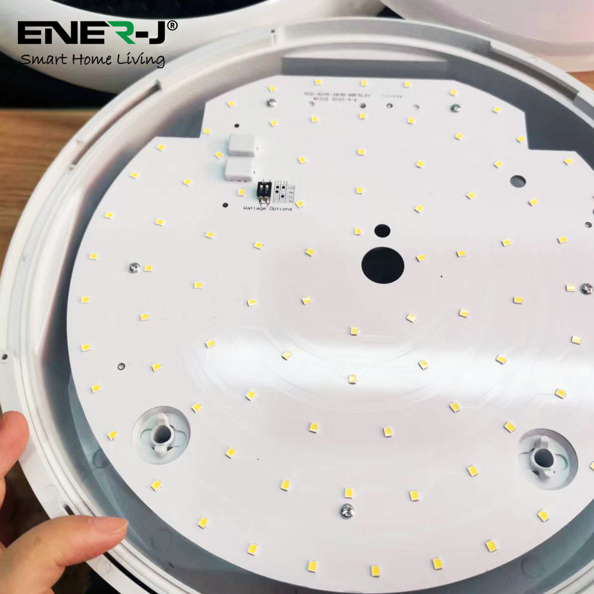 ENERJ Superhero 9-in-1 LED Bulkhead, 12W/15W/18W Power Switchable, 3000K-6000K CCT, IP65 IK10 Impact-Resistant 320mm (Standard / Sensor)