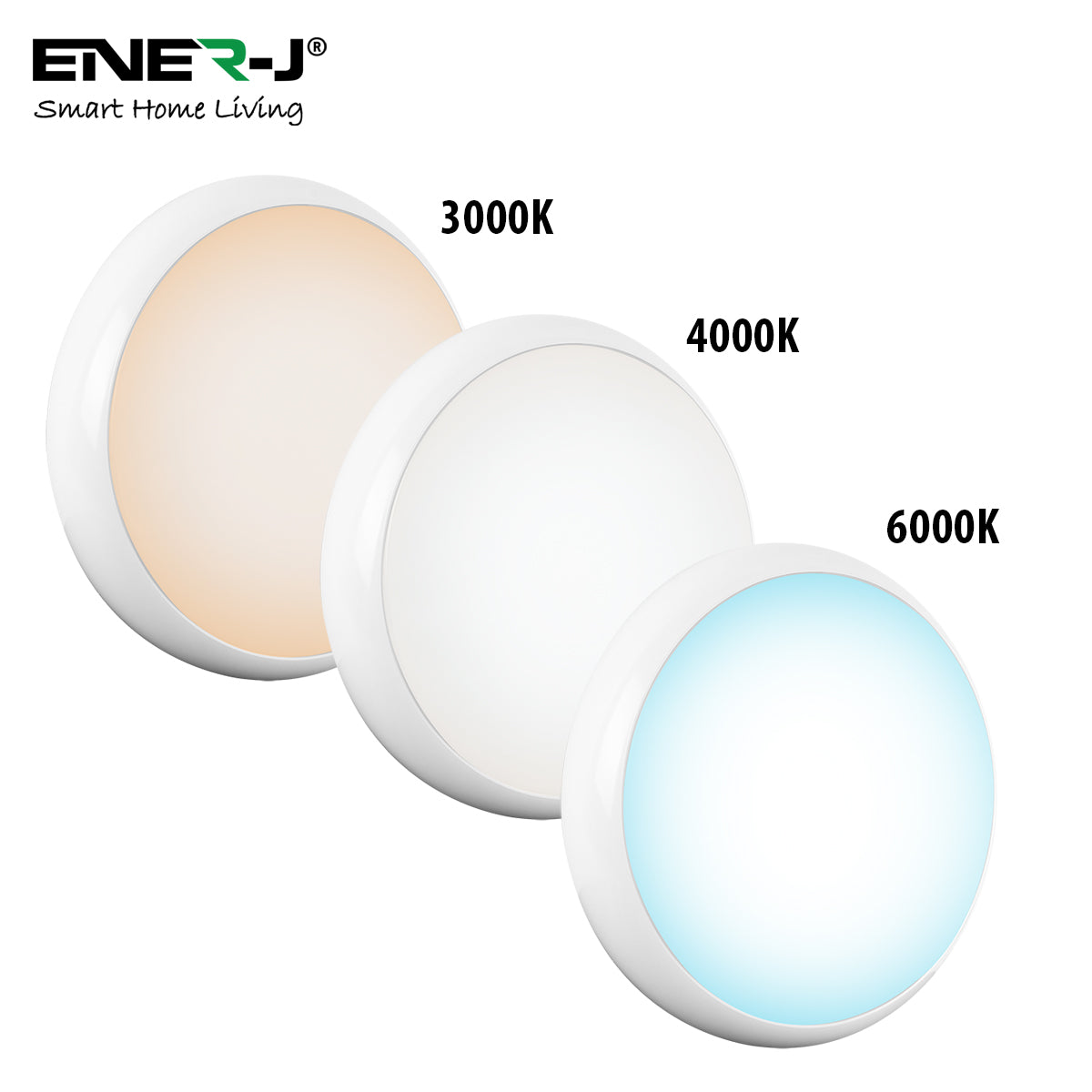 ENER-J Superhero 9-in-1 CCT & Wattage Switchable LED Bulkhead with Plug-and-Play Microwave Sensor