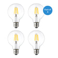 Ener-J G95 LED Filament Globe Bulb Pack of 4 E27 4W 2700K Clear