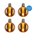 Ener-J G125 LED Filament Globe Bulb Pack of 4 E27 3W 2000K Amber
