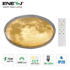 72W Double layer Moon Ceiling/Wall Light, Dimension:Φ 500mm x H 100mm, CCT & Dimming through Remote, IP20