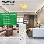 72W Double layer Moon Ceiling/Wall Light, Dimension:Φ 500mm x H 100mm, CCT & Dimming through Remote, IP20