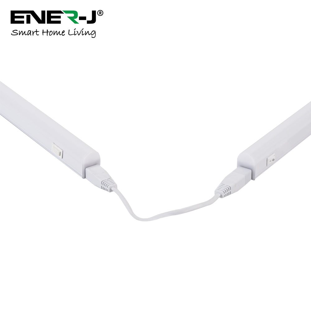 Pack Of 2 20W LED T5 Batten Light, 120cms, 100 Lm/W, With on/off switch, CCT Switchable, 50cms cable, 3 Years warranty