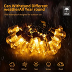 15m Fire Flame LED String Light Kit, Flickering Flame Bulb Effect