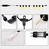 15m Fire Flame LED String Light Kit – Flickering Flame Bulb Effect