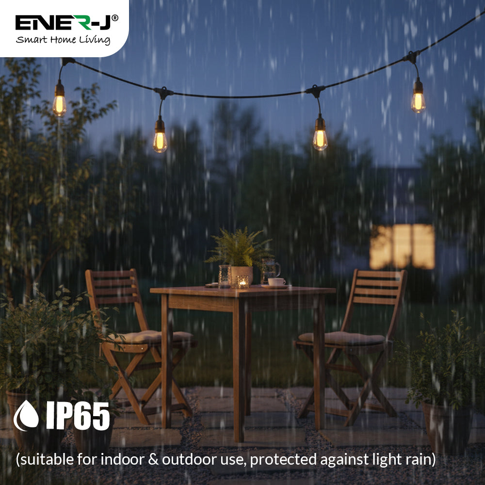 15m Fire Flame LED String Light Kit, Flickering Flame Bulb Effect