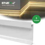 LED Skirting Aluminium Profile, White housing, Length: 3 Meters (Pack of 4)