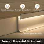 LED Skirting Aluminium Profile, White housing, Length: 3 Meters
