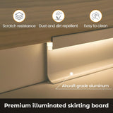 LED Skirting Aluminium Profile, White housing, Length: 3 Meters (Pack of 4)