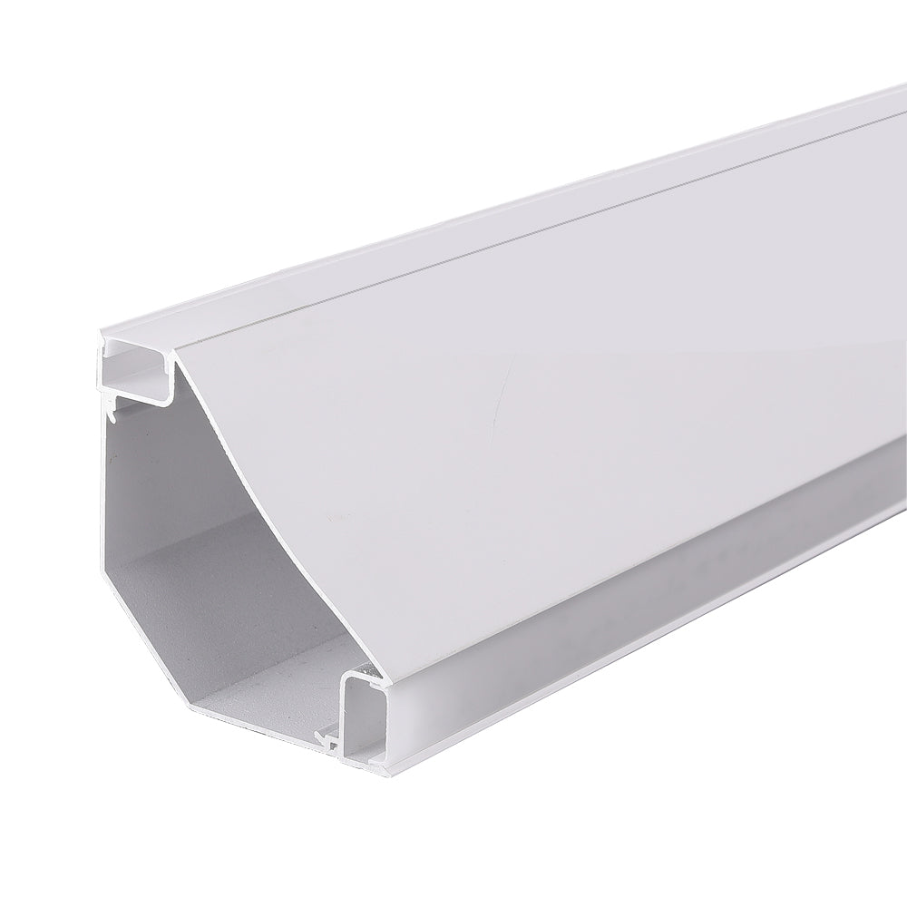 Ener-J 2m Gypsum LED Cove Light 45 Degreesâ Corner Aluminum Profile, White Finish