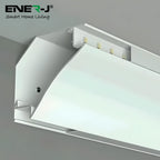 Ener-J 2m Gypsum LED Cove Light 45 Degreesâ Corner Aluminum Profile, White Finish