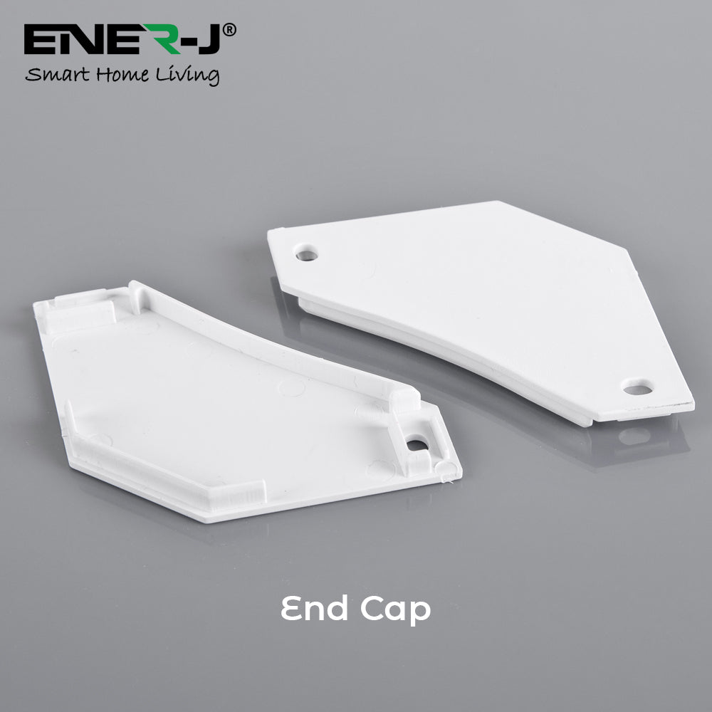 Ener-J 2m Gypsum LED Cove Light 45 Degreesâ Corner Aluminum Profile, White Finish