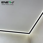 Gypsum LED Cove Light 45 Degree Corner Aluminum Profile- Black, 2 Meters