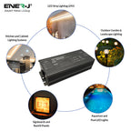 ENER-J Waterproof 100W 24V Power Supply, Constant Voltage LED Driver (IP65/IP67 Rated)