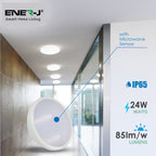 24W LED Bulkhead with Microwave Sensor & Emergency Function IP65 | 4000K