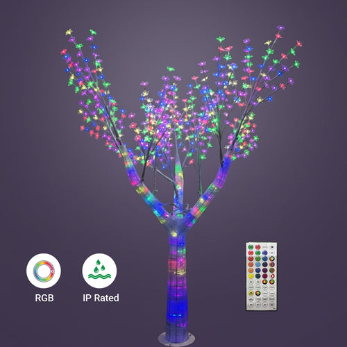 1.9 Meter LED Tree With 588 LEDs, RGB With Remote, IP65