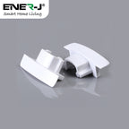 17.3mm x 7.59mm Aluminum Channel Profile with PC Cover - 2m Length, Sandy Black (Pack of 4)