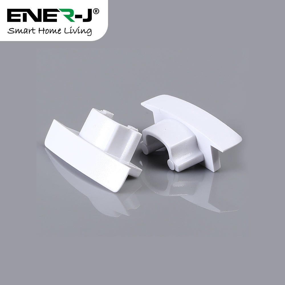 17.3mm x 7.59mm Aluminum Channel Profile with PC Cover - 2m Length, Sandy Black (Pack of 4)