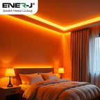 17.3mm x 7.59mm Aluminum Channel Profile with PC Cover - 2m Length, Sandy Black (Pack of 4)