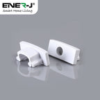 24.5mm x 6.85mm Aluminum Channel Profile with PC Cover - 2m Length (0.95mm Thickness) (Pack of 4)