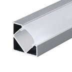 25.21mm x 17.5mm Corner Aluminum Profile with PC Cover - 2m Kit (0.9mm Thickness) (Pack of 4)