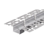 55mm x 12.5mm Recessed Plasterboard Trimless Aluminium LED Profile with Flange for Drywall - 2m Kit (1.2mm Thickness) (Pack of 4)