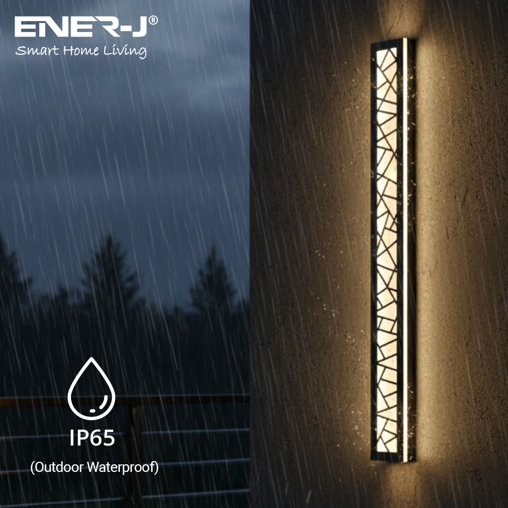 Ener-J 100cm Geometric Outdoor LED Wall Light – 48W CCT Tunable & Dimmable – IP65