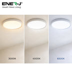 40W Scenic Surface LED Ceiling Light with multiple built-in modes, CCT+RGBIC, Round, Size: 380mm