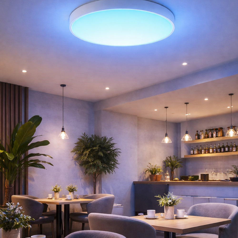 40W Scenic Surface LED Ceiling Light with multiple built-in modes, CCT+RGBIC, Round, Size: 380mm