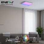 40W Scenic Surface LED Ceiling Light with multiple built-in modes, CCT+RGBIC, Square, Size: 380x380mm