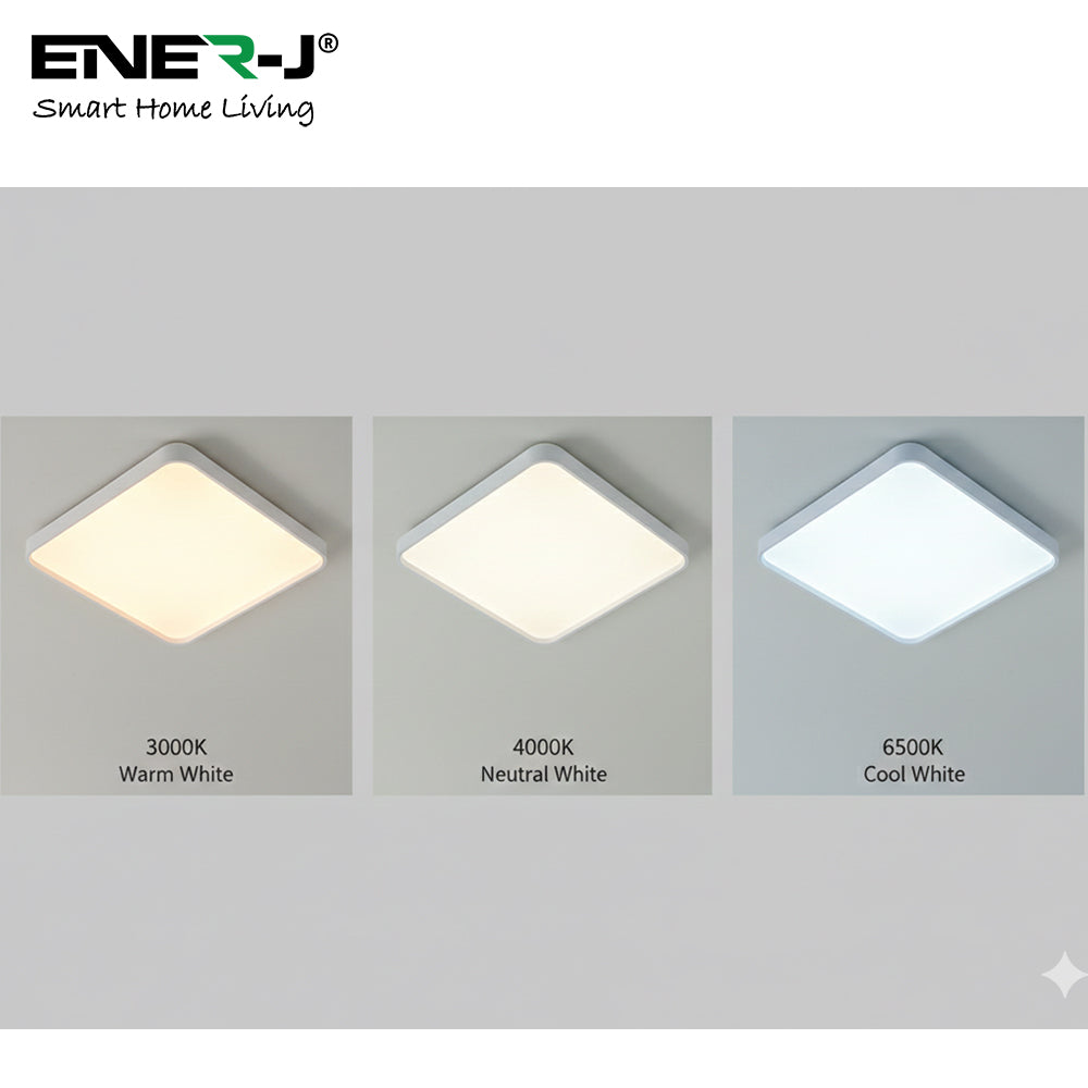 40W Scenic Surface LED Ceiling Light with multiple built-in modes, CCT+RGBIC, Square, Size: 380x380mm