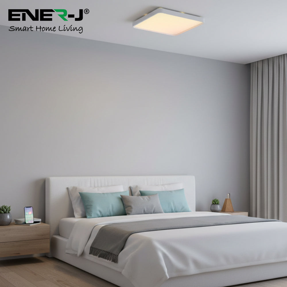 40W Scenic Surface LED Ceiling Light with multiple built-in modes, CCT+RGBIC, Square, Size: 380x380mm