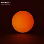 Round smart LED ceiling light warm orange mode RGBIC dimmable 1800K ambient lighting ENER-J