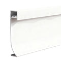 ENER-J 80mm aluminium skirting profile with flat stepped modern interior wall trim