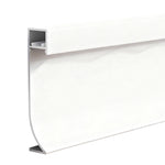 Pack of 4 Aluminium skirting profile, flat stepped design with an 80 mm height, Thickness 1.1mm, Length 2 Meters