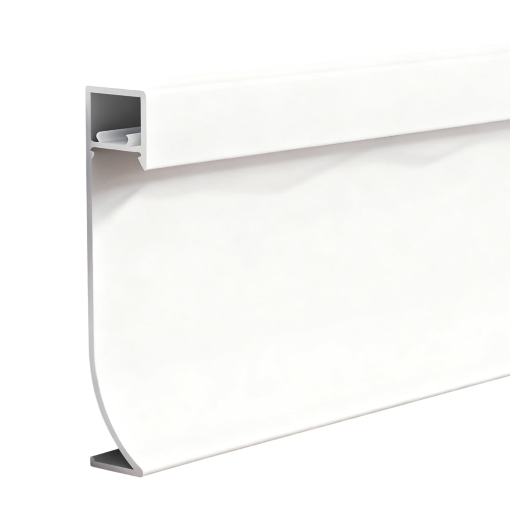 ENER-J 80mm aluminium skirting profile with flat stepped modern interior wall trim
