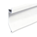 White LED strip light on a white background